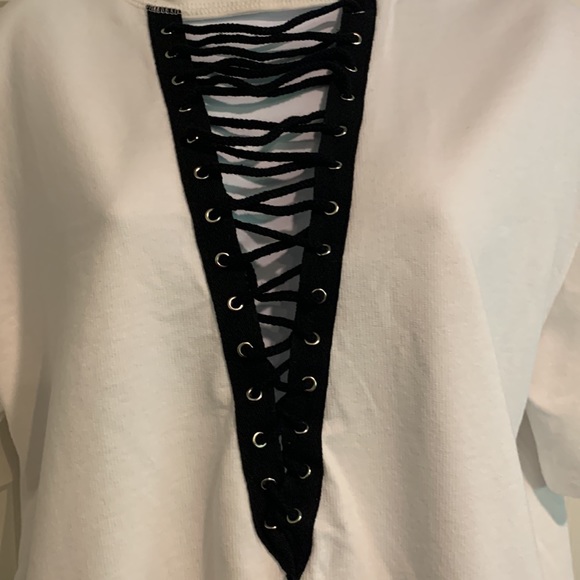 Dance and Marvel Lace up Tee - Picture 2 of 3